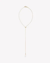 Y Necklace with Freshwater Pearl Pendant