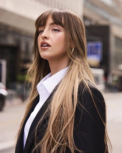 Wool-Blend Oversized One-Button Blazer