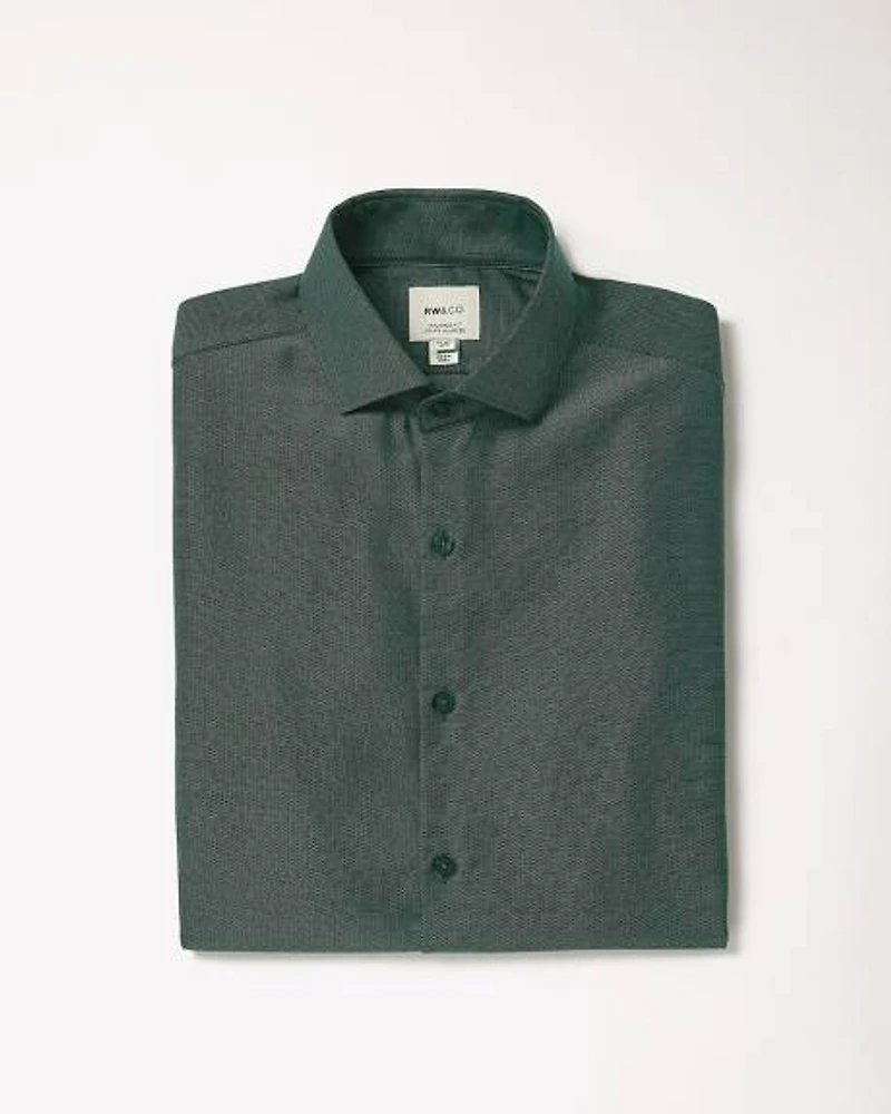Tailored-Fit Two-Tone Dobby Dress Shirt