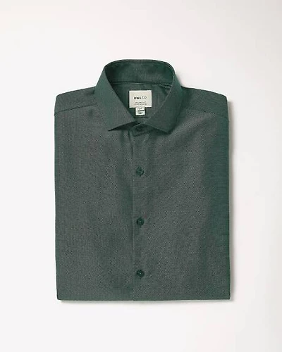 Tailored-Fit Two-Tone Dobby Dress Shirt