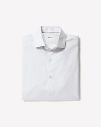 Tailored-Fit Dress Shirt with Micro Geo Print