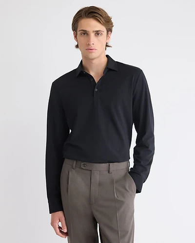 Long-Sleeve Supima (R) Cotton Polo
