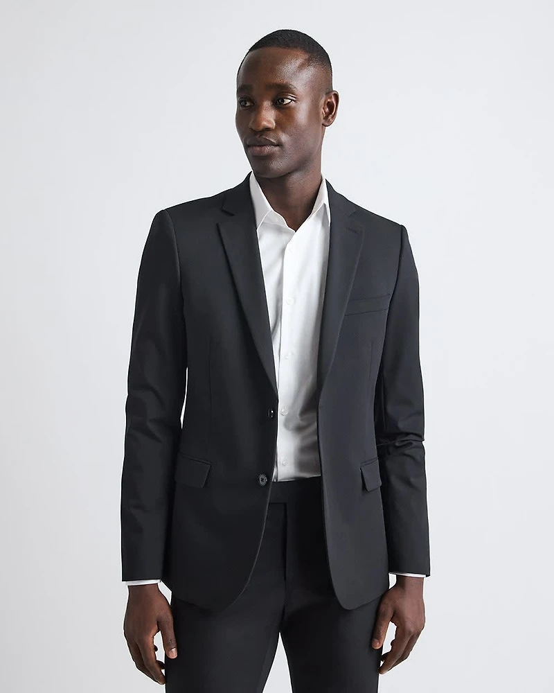 Black Slim Fit E-Tech Blazer