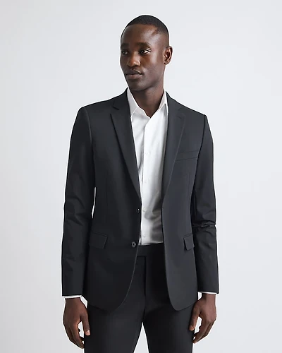 Black Slim Fit E-Tech Blazer