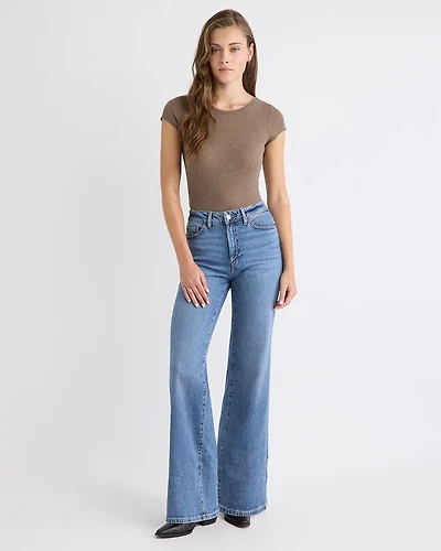 Long High-Rise Wide-Leg Jeans