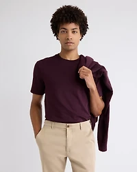 Solid Interlock Cotton Crew-Neck Tee