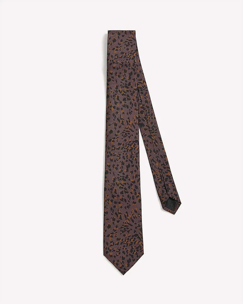 Regular Tie with Leopard Print