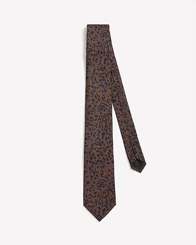 Regular Tie with Leopard Print