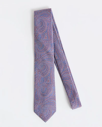 Regular Purple Tie with Paisley Pattern