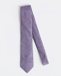 Regular Purple Tie with Paisley Pattern