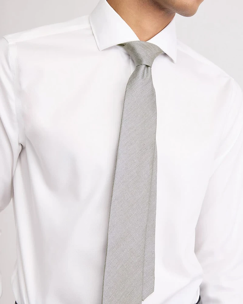 Light Grey Regular Textured Tie