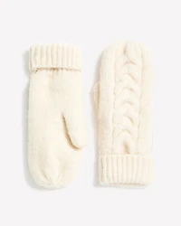 Cable-Knit Mitts