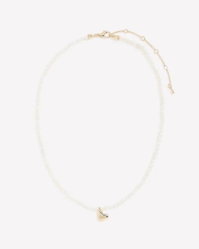 Collier de Perles Pendentif en Coeur
