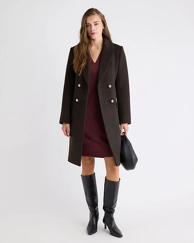 Long-Sleeve V-Neck Mini Sweater Dress