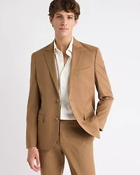 Slim-Fit Golden Brown Suit Blazer