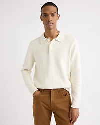 Long-Sleeve Polo Sweater