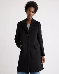 Classic Wool-Blend Three-Button Coat
