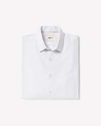 Slim-Fit Dress Shirt with Tonal Foliage Print