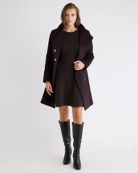 Wool-Blend Winter Coat with Polyfill Lining