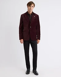 Veston de Complet à Coupe Étroite en Velours