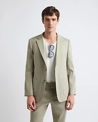 Tailored-Fit Sage Linen-Blend Suit Blazer