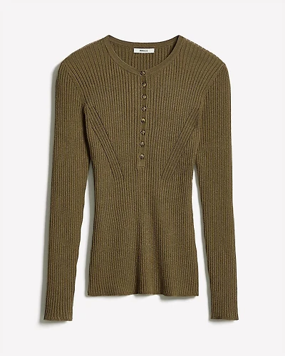 Long-Sleeve Ribbed Sweater