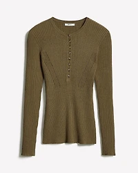 Long-Sleeve Ribbed Sweater