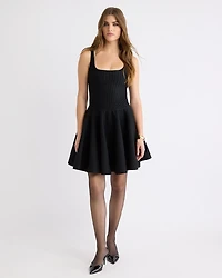 Sleeveless Square-Neck Mini Dress