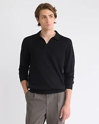 Long-Sleeve Sweater with Johnny Collar