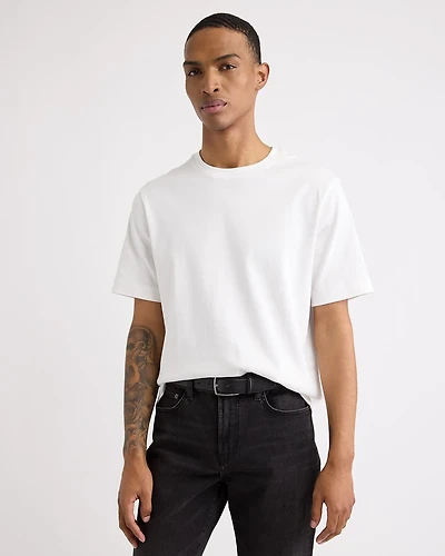 Short-Sleeve Crew-Neck Ribbed Tee