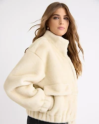 Faux Fur Bomber Jacket