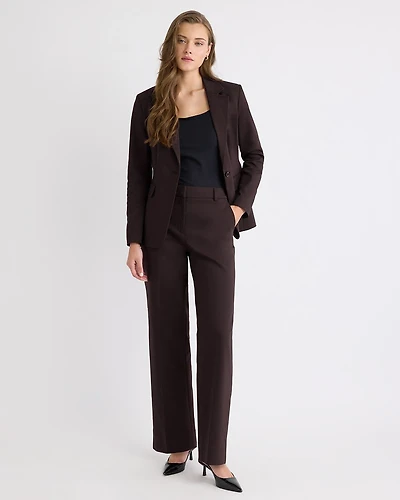 Pantalon Indispensable Signature à Jambe Large et Taille Haute