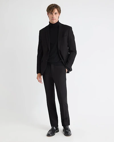 Essential Black Wool-Blend Suit Pant