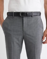 Leather Belt with Square Buckle