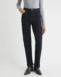Dark-Wash Straight-Leg Jeans