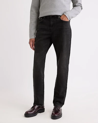 Dark Grey Straight-Leg Jeans
