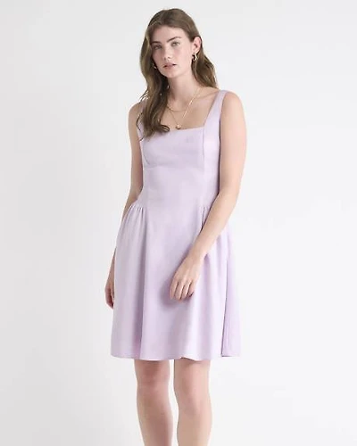 Robe Courte Sans Manches à Col Carré