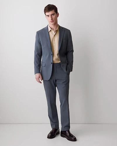 Pantalon de Complet Bleu à Coupe Étroite