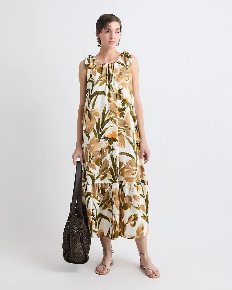 Robe Midi Sans Manches à Encolure Licou