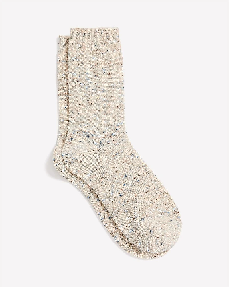 Bas Mi-Mollet Mouchetés en Mélange de Laine