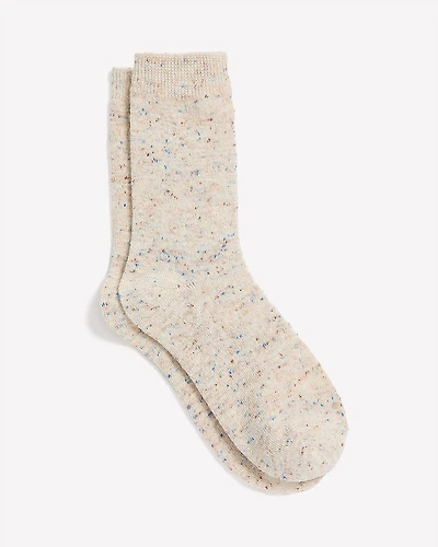 Bas Mi-Mollet Mouchetés en Mélange de Laine