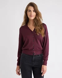 Long-Sleeve V-Neck Cardigan