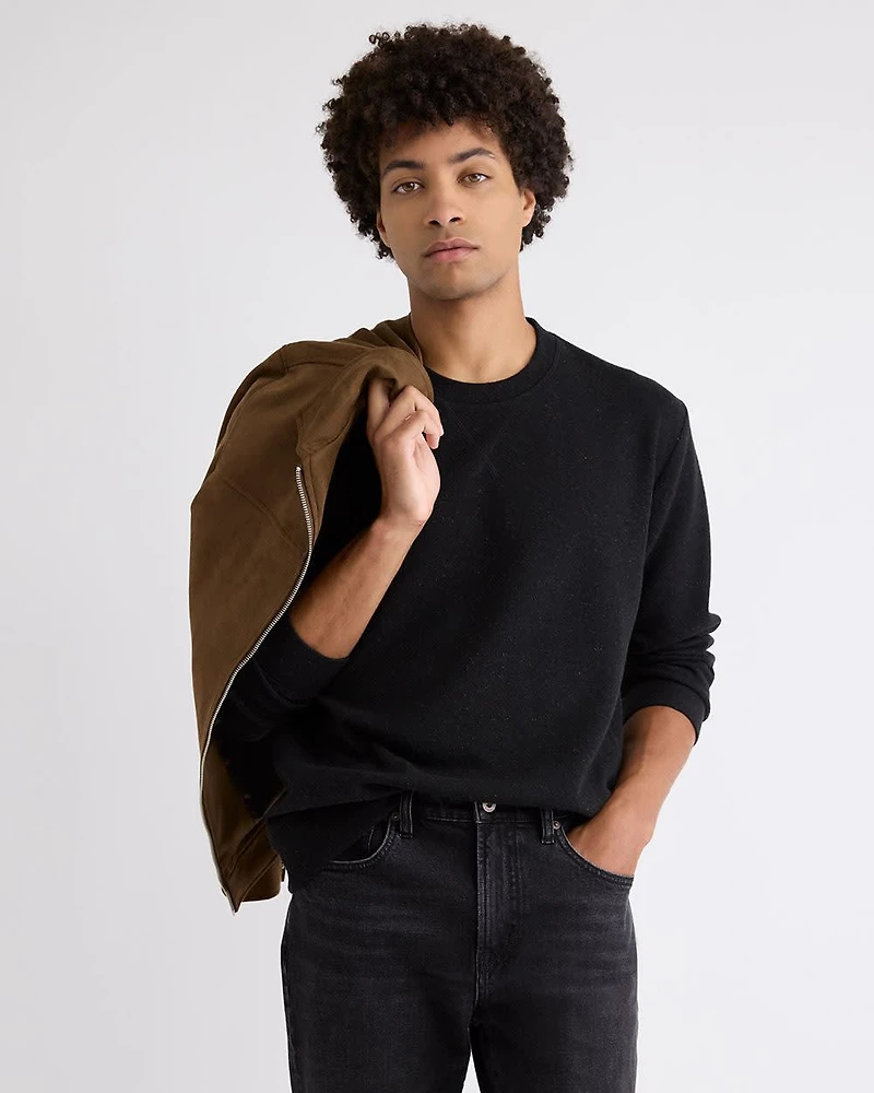 Long-Sleeve Crew-Neck Ribbed Sweater