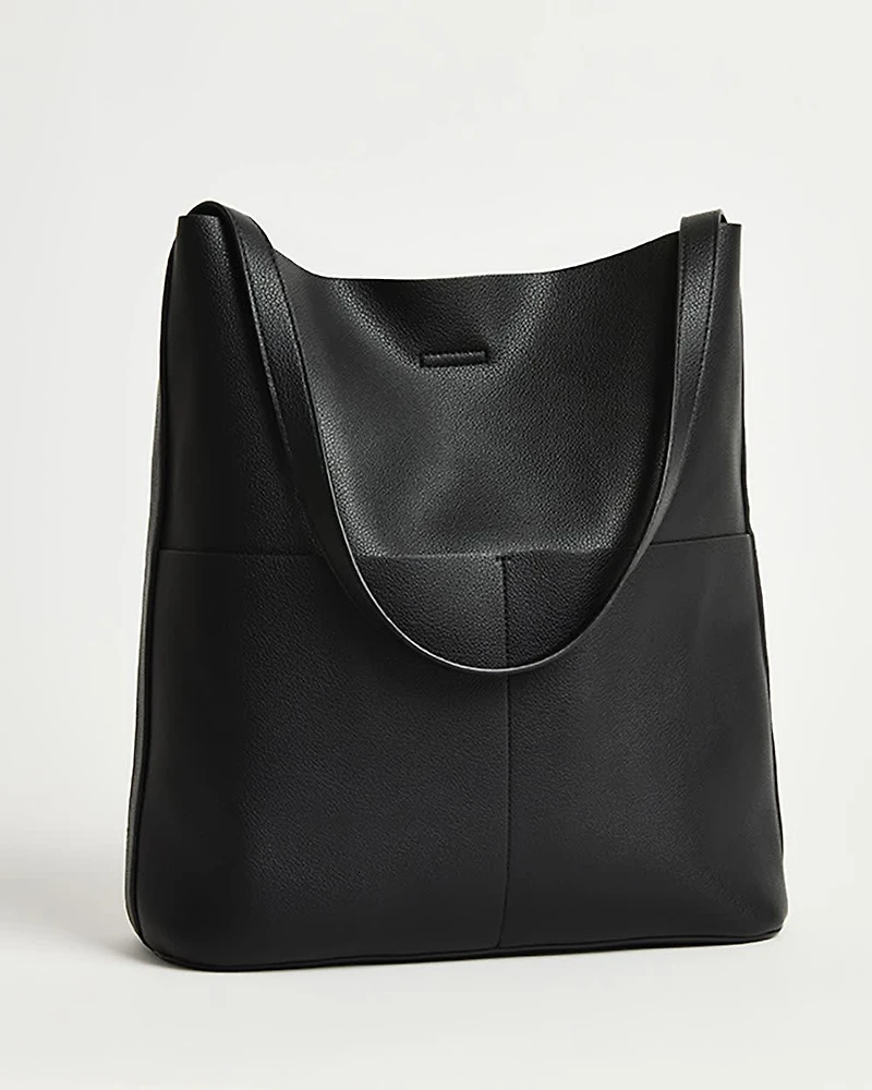 Faux Leather Tote Bag