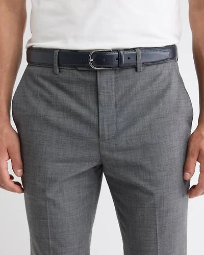 Ceinture en Cuir avec Boucle Arrondie