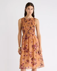 Robe Midi Texturée Sans Manches