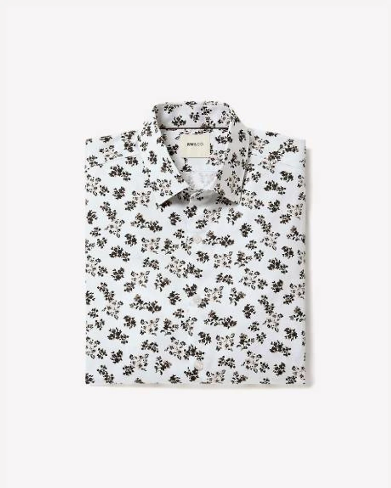 Chemise Habillée à Coupe Étroite Motif Floral