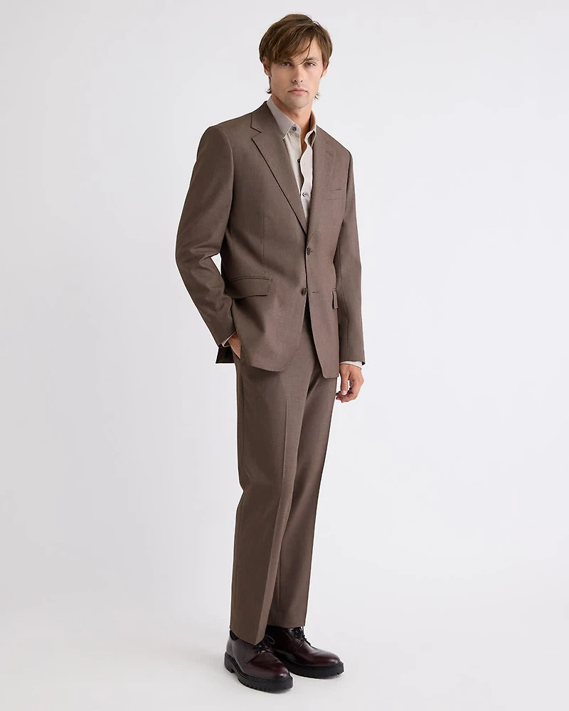 Tailored-Fit Taupe Suit Blazer