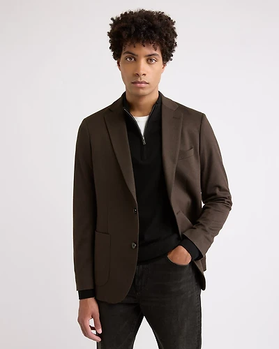 Slim-Fit Knit Blazer