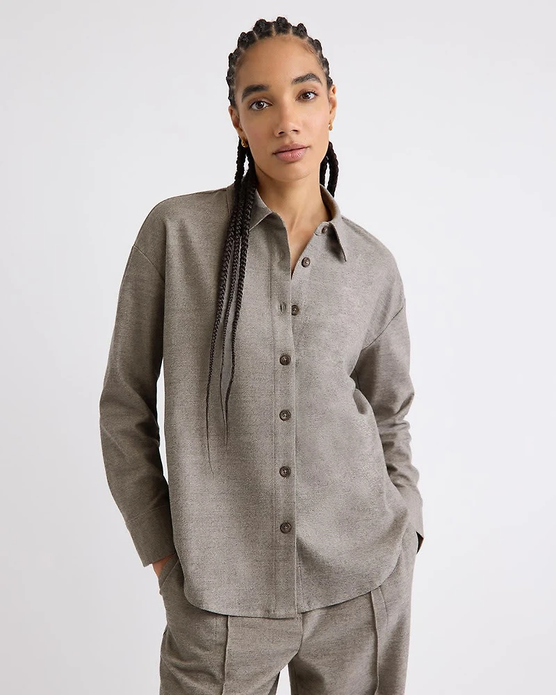 Long-Sleeve Buttoned-Down Blouse